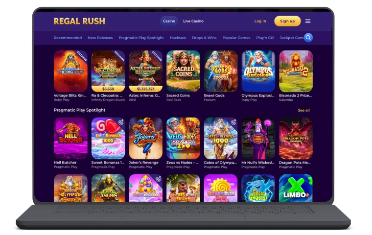RegalRush Casino site